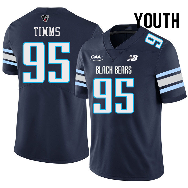 Youth #95 Bailey Timms Maine Black Bears College Football Jerseys Stitched Sale-Navy